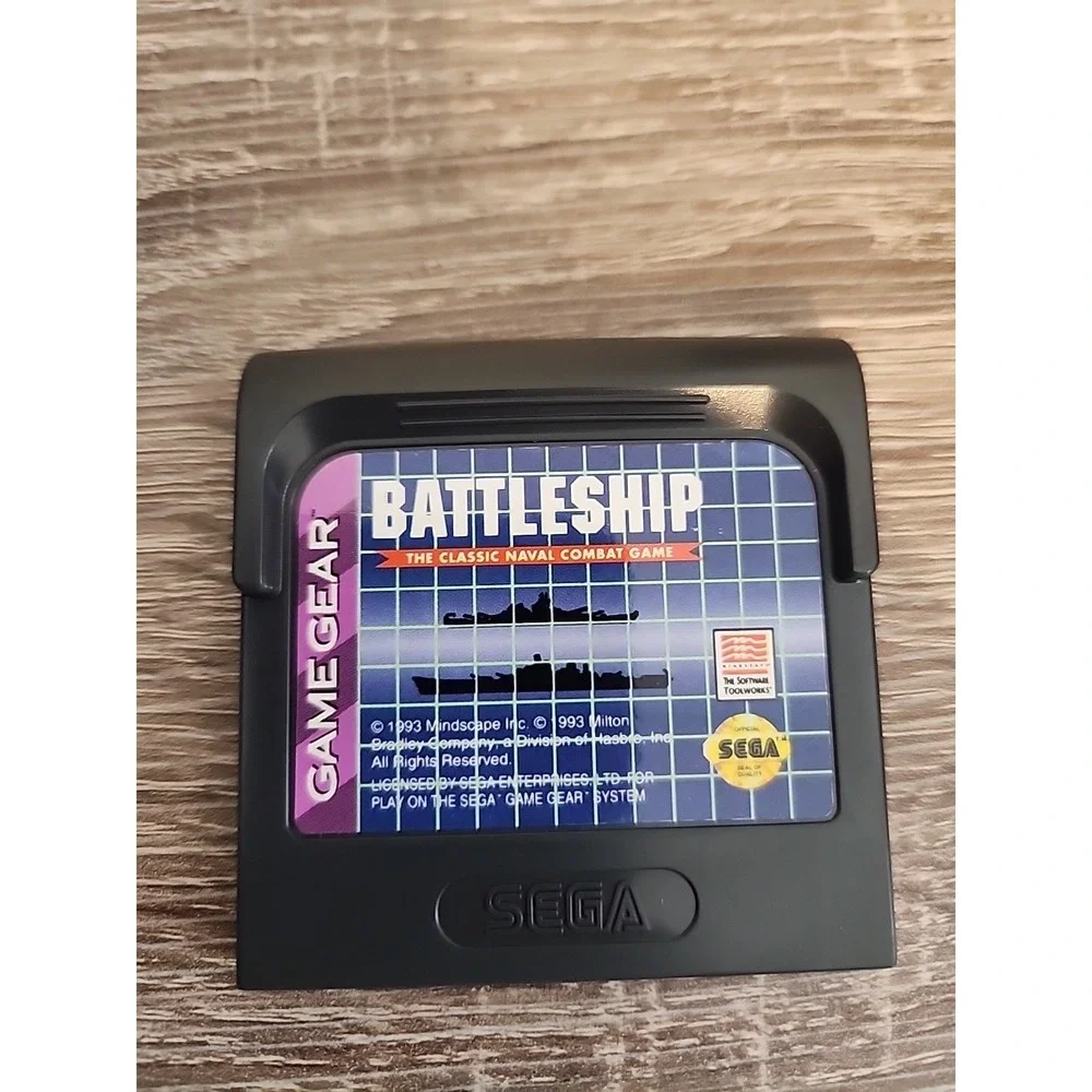 RARE USED SEGA BATTLESHIP GAME‎ GEAR WITH CASE & INSTRUCTION MANUAL